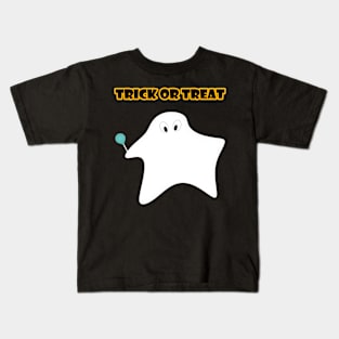 Trick or treat - Halloween, ghost, candy, lollipop. Kids T-Shirt